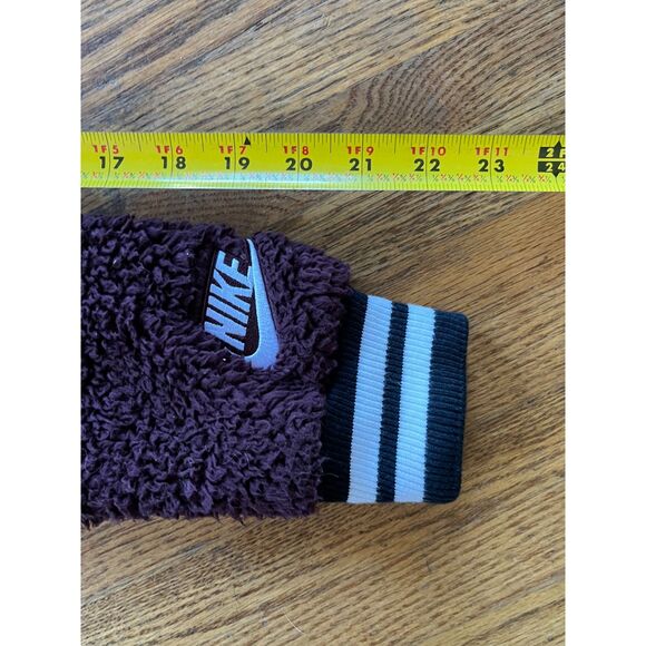 Nike Brown White Full Zip Fleece Jacket Women's Size Small - Picture 10 of 10